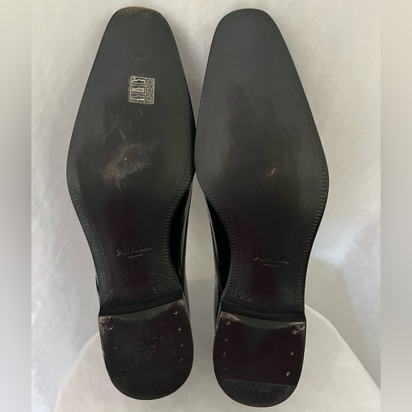 Prada Man’s Brushed Spazzolato Leather Double Monk Strap Shoes Size 9 1/2 - Picture 7 of 12